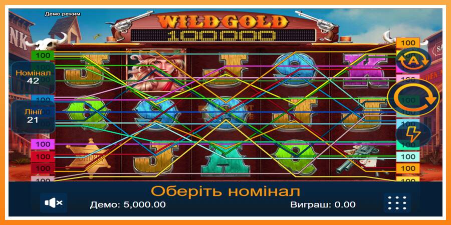 Wild Gold 100000 leikjavél fyrir peninga, mynd 1