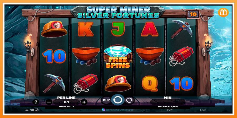 Super Miner Silver Fortunes leikjavél fyrir peninga, mynd 1