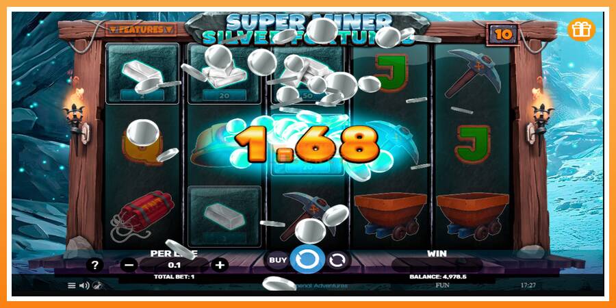 Super Miner Silver Fortunes leikjavél fyrir peninga, mynd 3