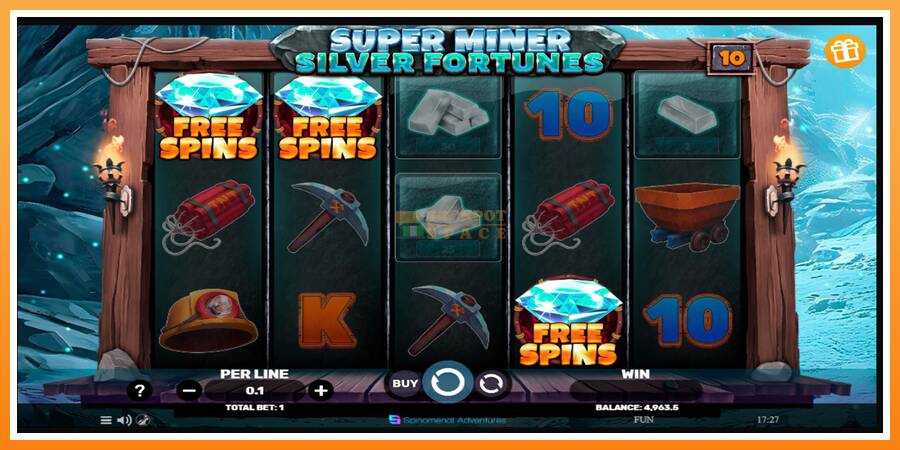 Super Miner Silver Fortunes leikjavél fyrir peninga, mynd 4