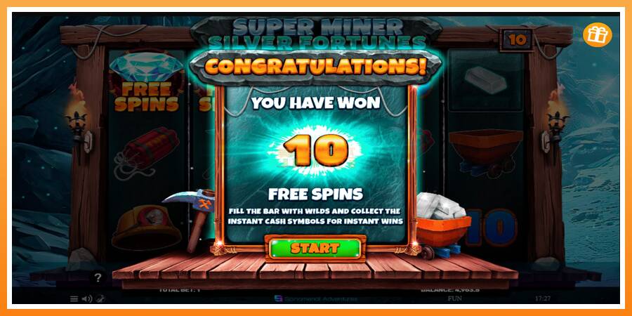 Super Miner Silver Fortunes leikjavél fyrir peninga, mynd 5