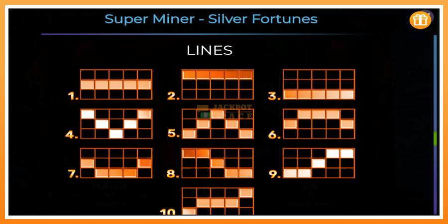 Super Miner Silver Fortunes leikjavél fyrir peninga, mynd 7