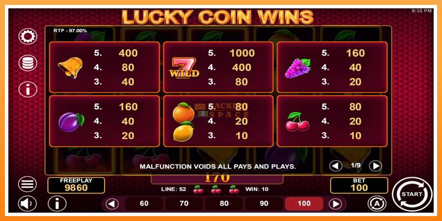 Lucky Coin Wins leikjavél fyrir peninga, mynd 4