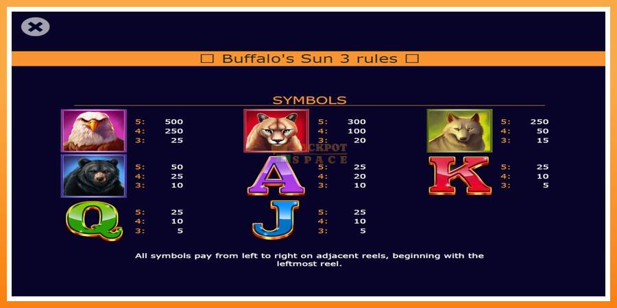 Buffalos Sun 3 leikjavél fyrir peninga, mynd 4