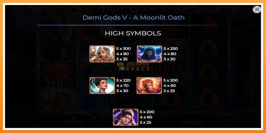 Demi Gods V – A Moonlit Oath leikjavél fyrir peninga, mynd 6