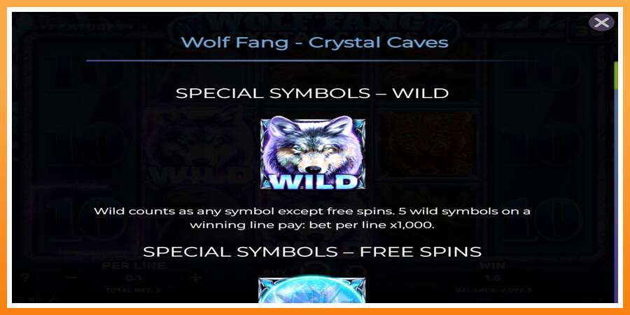 Wolf Fang - Crystal Caves leikjavél fyrir peninga, mynd 4