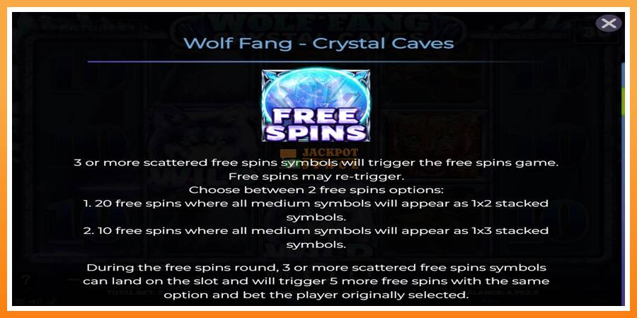 Wolf Fang - Crystal Caves leikjavél fyrir peninga, mynd 5