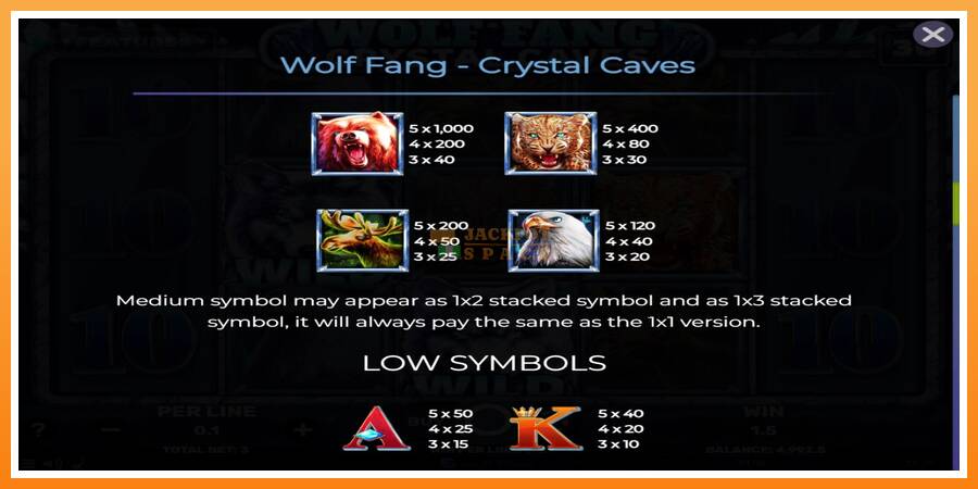 Wolf Fang - Crystal Caves leikjavél fyrir peninga, mynd 6