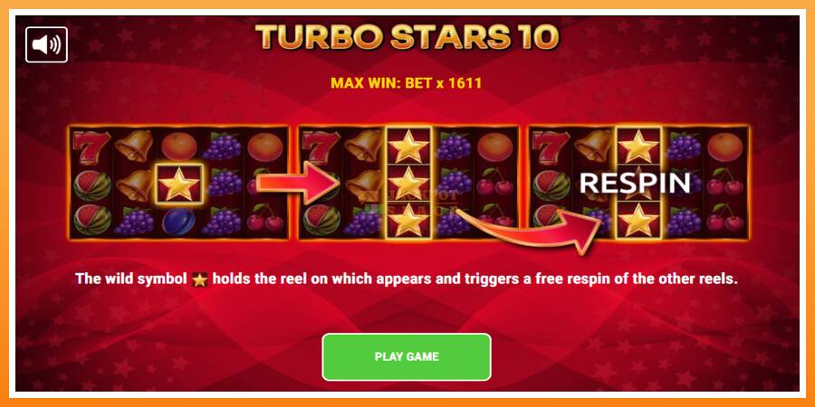 Turbo Stars 10 leikjavél fyrir peninga, mynd 1