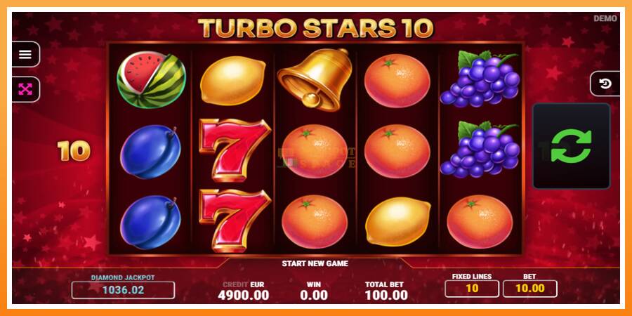 Turbo Stars 10 leikjavél fyrir peninga, mynd 2