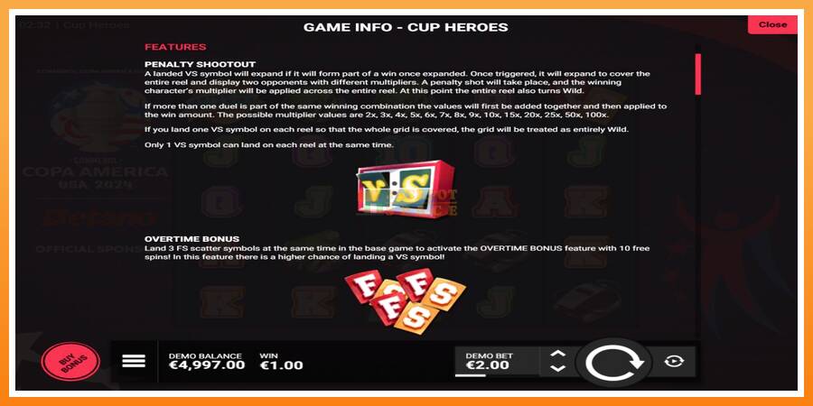 Cup Heroes leikjavél fyrir peninga, mynd 4