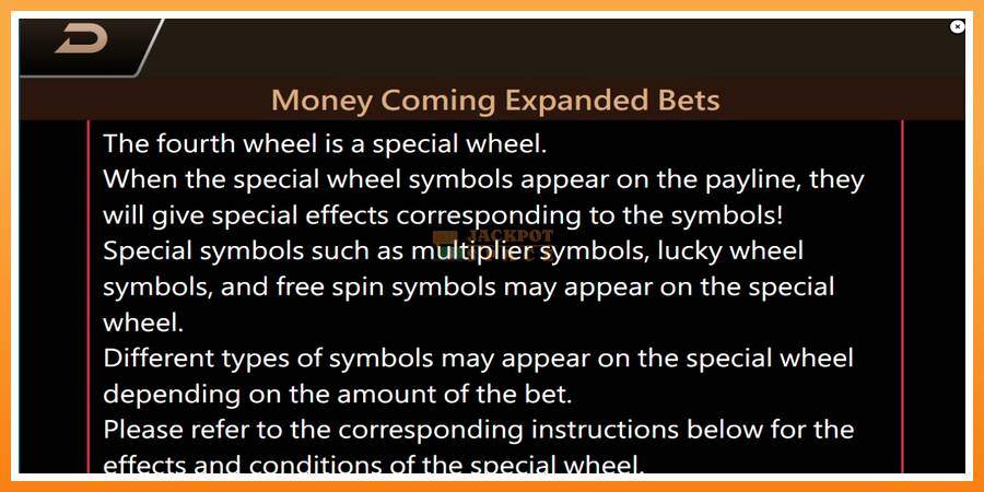 Money Coming 2 – Expanded Bets leikjavél fyrir peninga, mynd 5