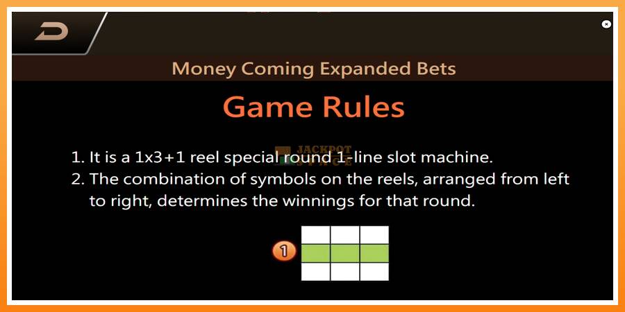 Money Coming 2 – Expanded Bets leikjavél fyrir peninga, mynd 7