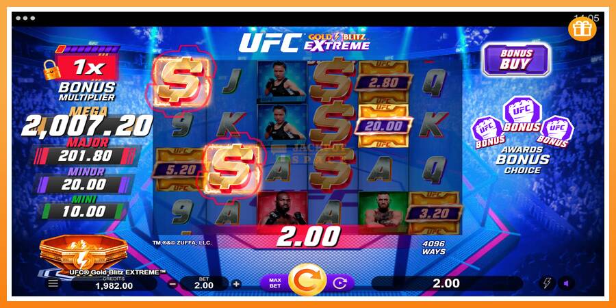 UFC Gold Blitz Extreme leikjavél fyrir peninga, mynd 3