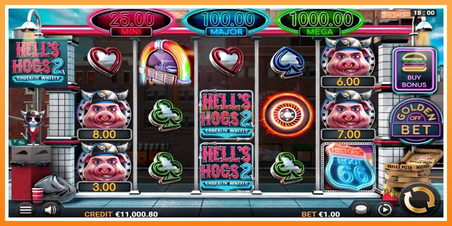 Hell’s Hogs 2 – Squealin’ Wheels leikjavél fyrir peninga, mynd 3