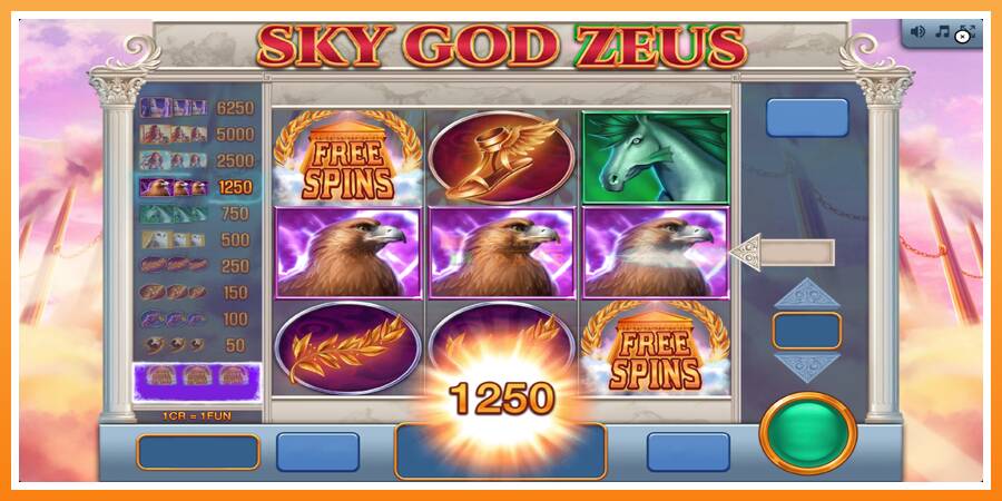 Sky God Zeus 3x3 leikjavél fyrir peninga, mynd 2