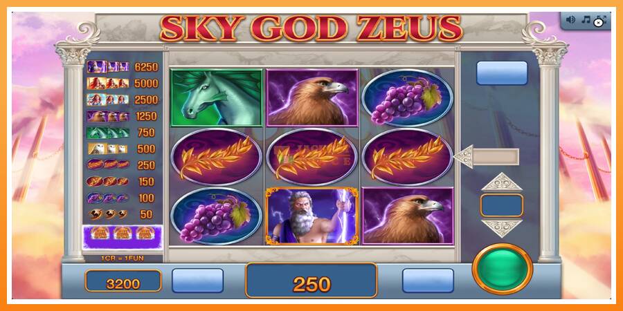 Sky God Zeus 3x3 leikjavél fyrir peninga, mynd 3