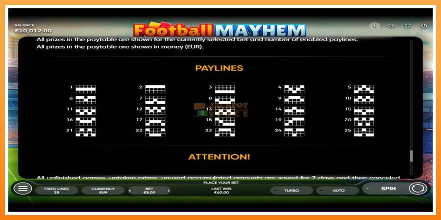 Football Mayhem leikjavél fyrir peninga, mynd 7