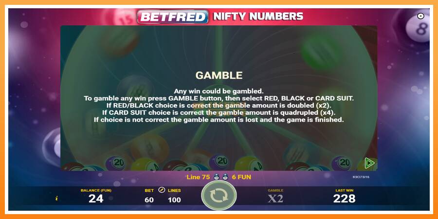 Betfred Nifty Numbers leikjavél fyrir peninga, mynd 6