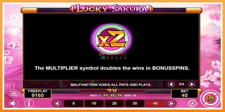 Lucky Sakura Win Spins leikjavél fyrir peninga, mynd 7