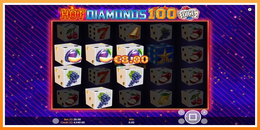 Hot Diamonds 100 Dice leikjavél fyrir peninga, mynd 2