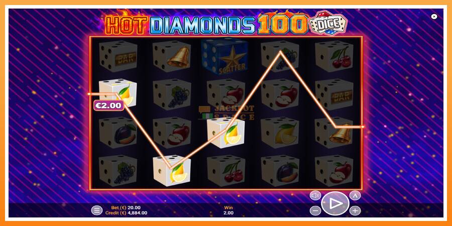 Hot Diamonds 100 Dice leikjavél fyrir peninga, mynd 3