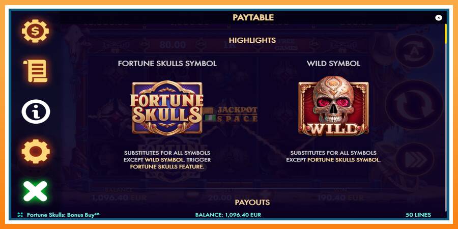 Fortune Skulls Bonus Buy leikjavél fyrir peninga, mynd 5