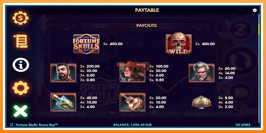 Fortune Skulls Bonus Buy leikjavél fyrir peninga, mynd 6