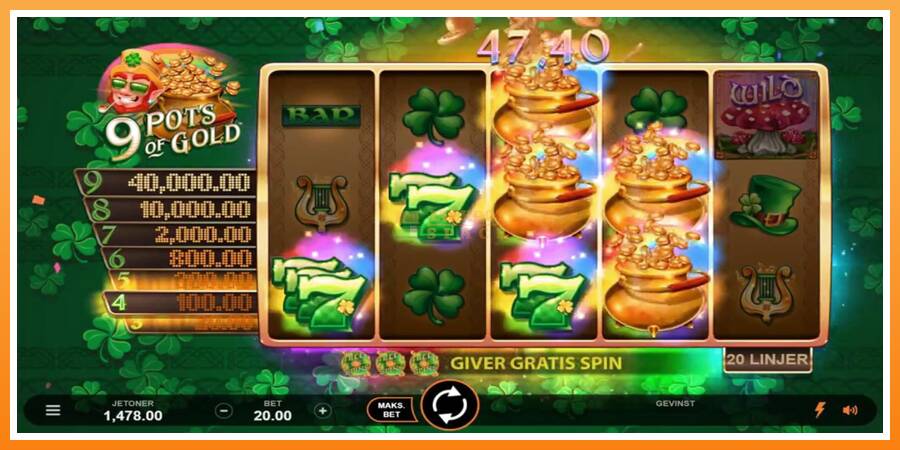 9 Pots of Gold Land & Win leikjavél fyrir peninga, mynd 3