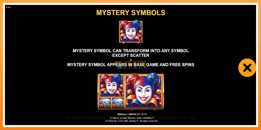 6 Tokens of Gold: Mystery Joker Link & Win leikjavél fyrir peninga, mynd 6