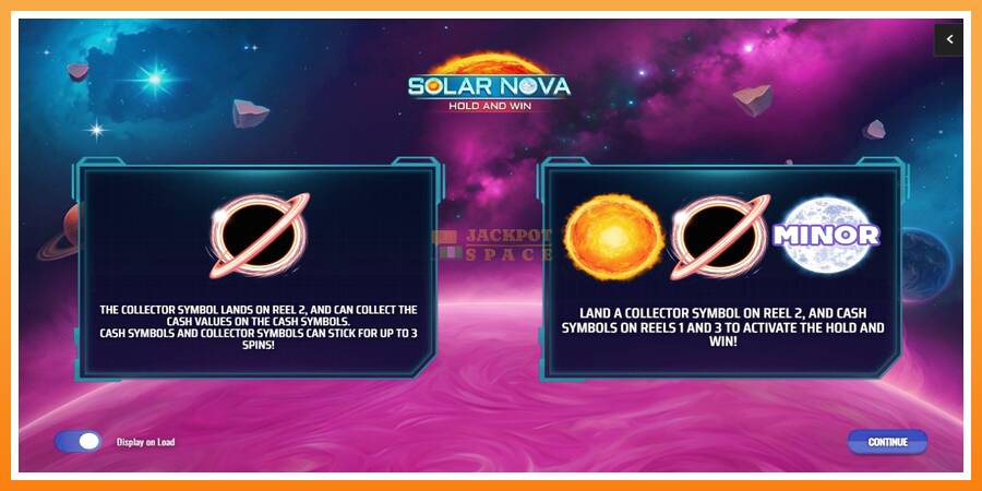 Solar Nova Hold and Win leikjavél fyrir peninga, mynd 1