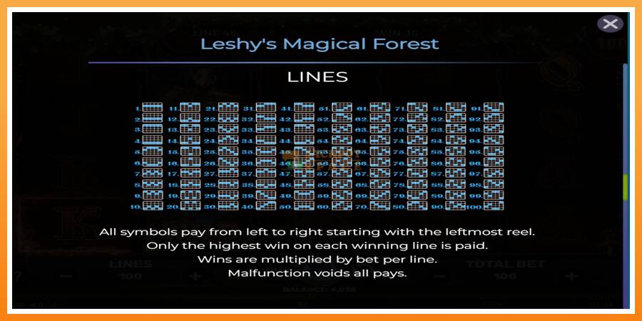 Leshys Magical Forest leikjavél fyrir peninga, mynd 7