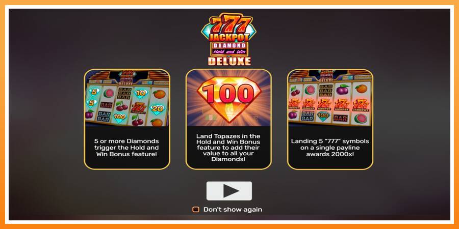 777 Jackpot Diamond Hold and Win Deluxe leikjavél fyrir peninga, mynd 1