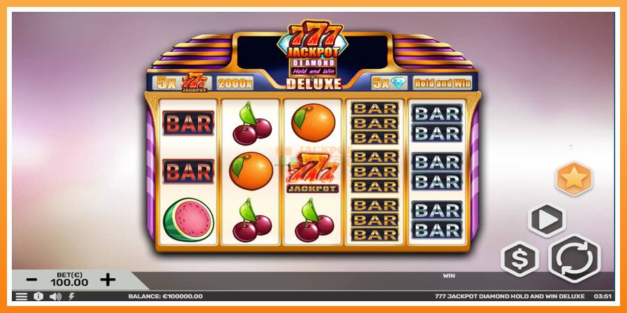 777 Jackpot Diamond Hold and Win Deluxe leikjavél fyrir peninga, mynd 2