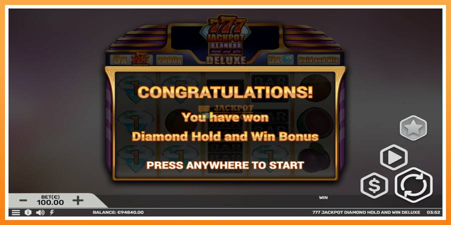 777 Jackpot Diamond Hold and Win Deluxe leikjavél fyrir peninga, mynd 4