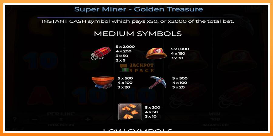 Super Miner - Golden Treasure leikjavél fyrir peninga, mynd 6