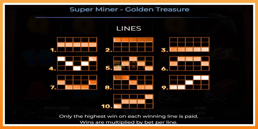 Super Miner - Golden Treasure leikjavél fyrir peninga, mynd 7