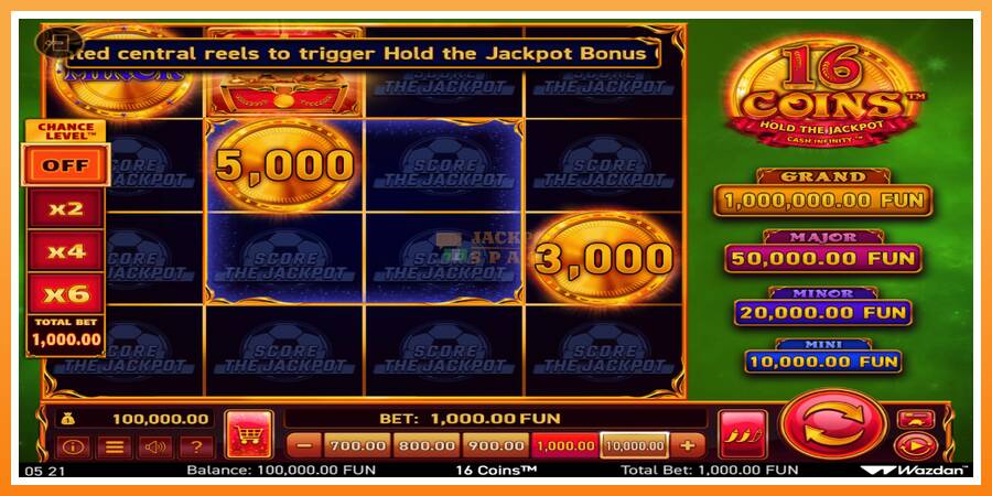 16 Coins Score The Jackpot leikjavél fyrir peninga, mynd 2