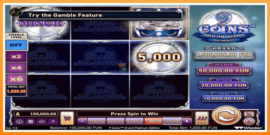 9 Coins Grand Diamond Edition Score The Jackpot leikjavél fyrir peninga, mynd 2