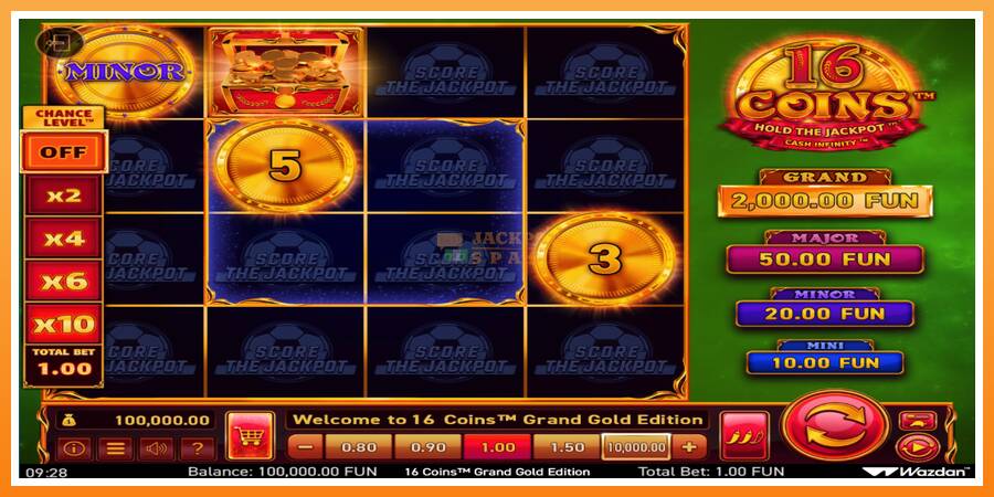 16 Coins Grand Gold Edition Score The Jackpot leikjavél fyrir peninga, mynd 2