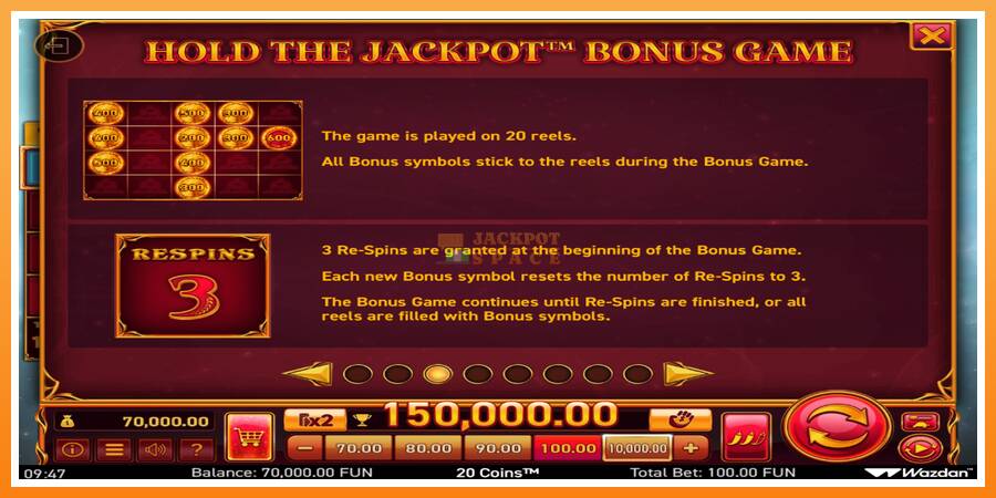 20 Coins Score The Jackpot leikjavél fyrir peninga, mynd 5