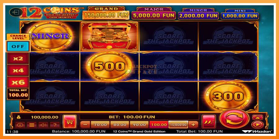 12 Coins Grand Gold Edition Score The Jackpot leikjavél fyrir peninga, mynd 2