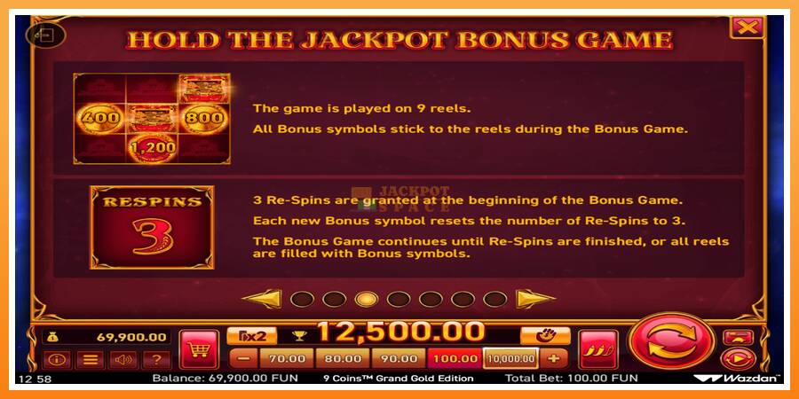 9 Coins Grand Gold Edition Score The Jackpot leikjavél fyrir peninga, mynd 6