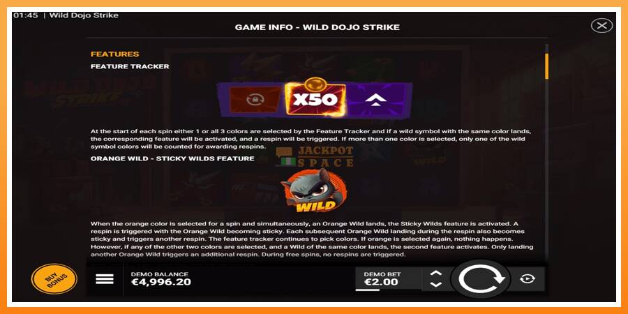 Wild Dojo Strike leikjavél fyrir peninga, mynd 4