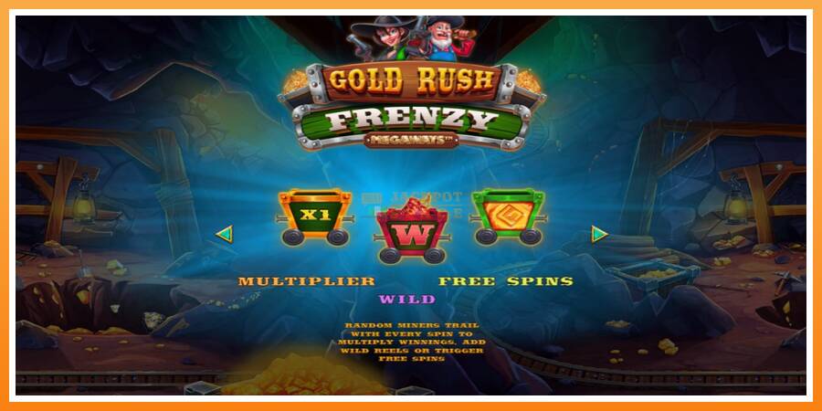 Gold Rush Frenzy Megaways leikjavél fyrir peninga, mynd 1