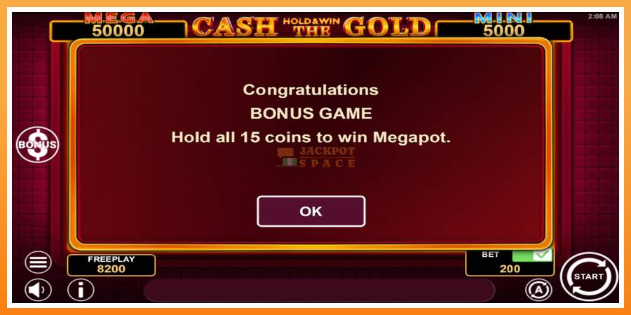 Cash The Gold Hold & Win leikjavél fyrir peninga, mynd 3