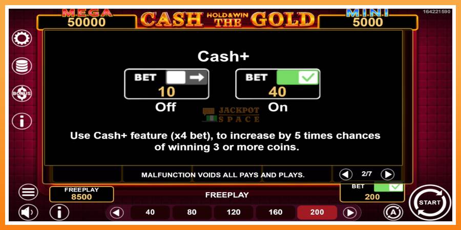 Cash The Gold Hold & Win leikjavél fyrir peninga, mynd 5