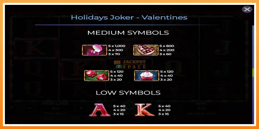 Holidays Joker - Valentines leikjavél fyrir peninga, mynd 6