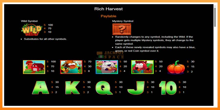 Rich Harvest leikjavél fyrir peninga, mynd 4