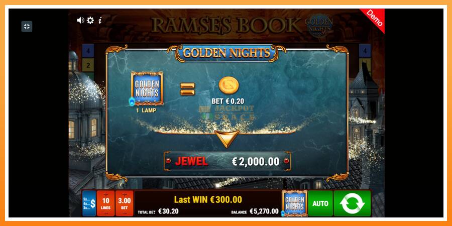 Ramses Book Golden Nights leikjavél fyrir peninga, mynd 4